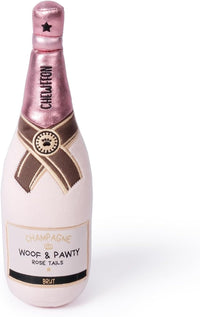 CHEWFFON Dog Toy, Interactive Champagne Shape Squeaky Toy for Boredom – Essentials for Dogs - Pink Champagne Bottle