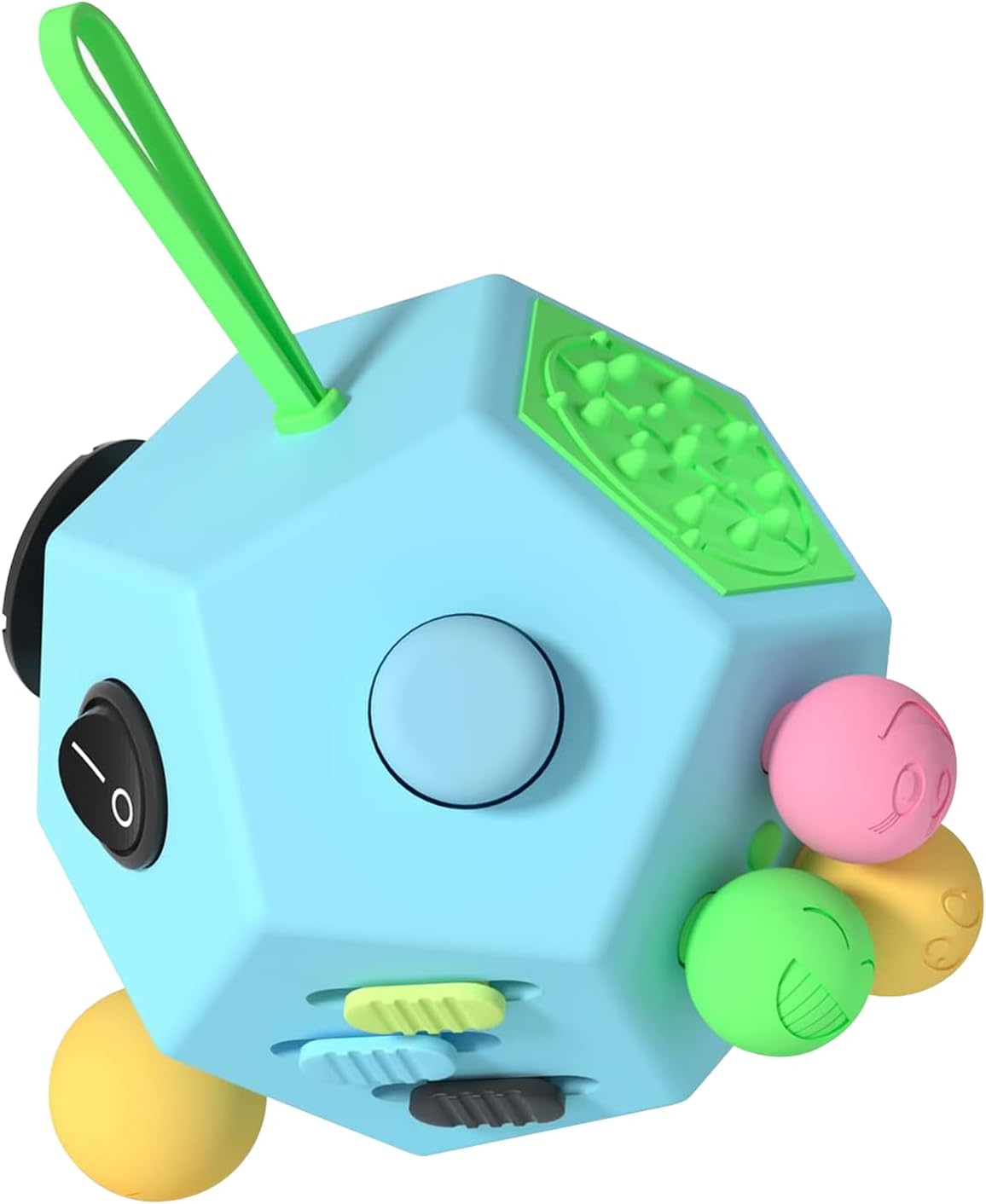 Fidget Dodecagon-12 Sided Fidget Toy Cube for Kids - B3 Blue Sky