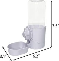 kathson 2Pcs Rabbit Water Bottle 17 OZ Bunny Hanging Water Fountain Automatic Guinea Pig Water Dispenser No Leak Drinking Feeder for Bunny Chinchilla Hamsters Cat Dog Small Animals(Grey)