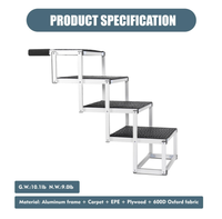 Foldable Dog Ramp For Cars, SUVs, Trucks, Portable Pet Dog Stairs For Large Dogs With Non-Slip Surface & Reinforced Desi