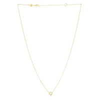 14k Yellow Gold Star of David Necklace