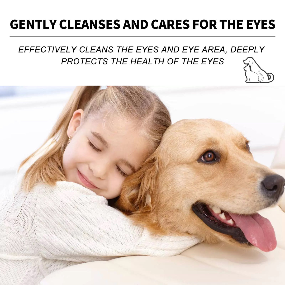 Pet Eye Drops For Dogs & Cats, Gentle Eye Cleaner With Honeysuckle Oil & Blueberry Extract, Soothes Irritation, Tear Sta