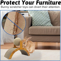 Rabbit Scratching Toy Sisal Ball Cardboard Scratcher for Small Pets