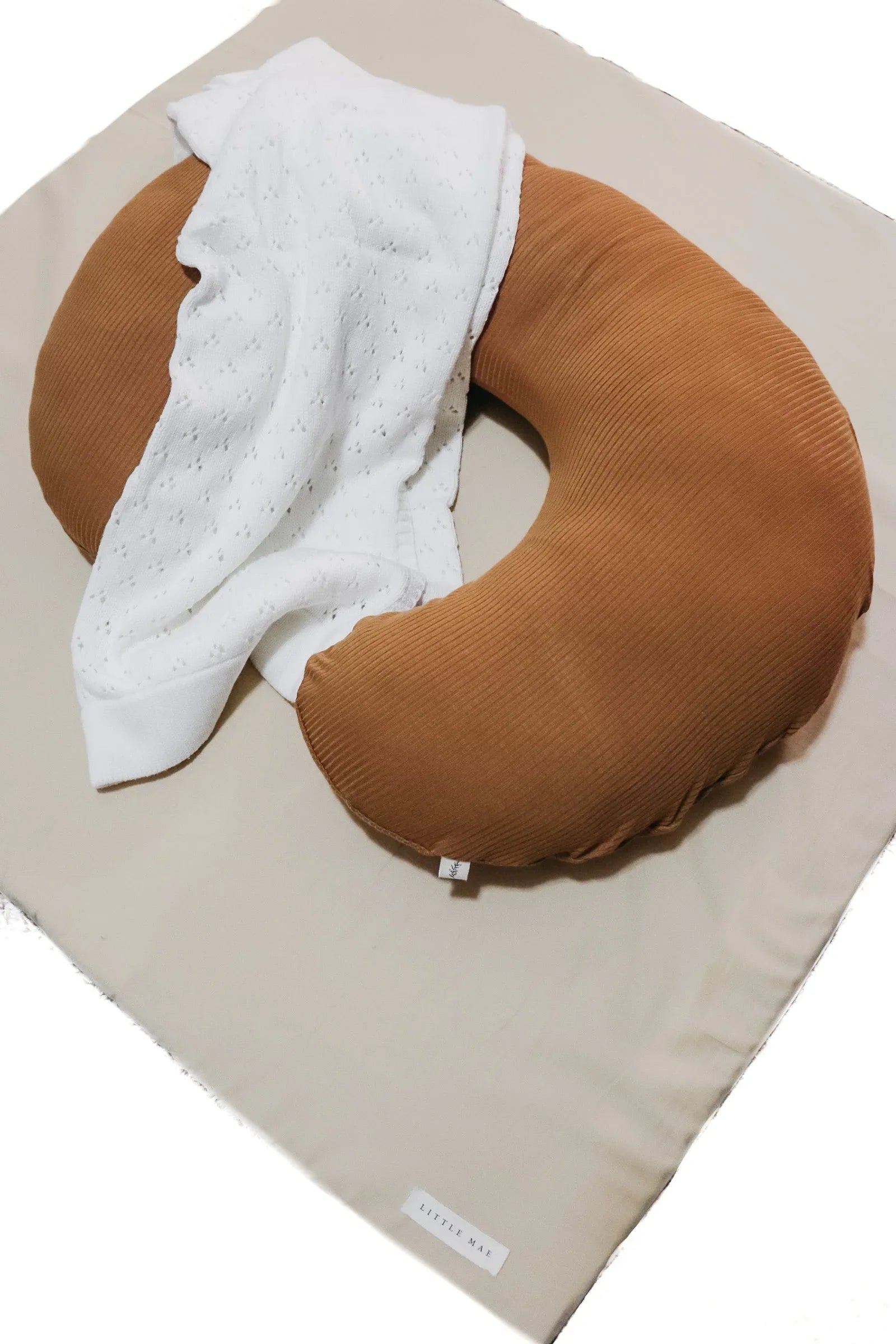 Caramel Ribbed Nursing Pillow Cover - BIG FRENCHIES