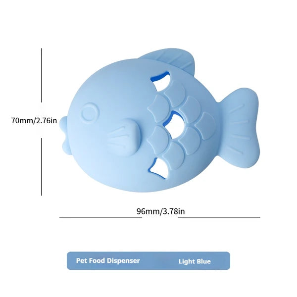 Fish-Shaped Dog Treat Dispenser Toy-Food-Grade Silicone Slow Feeder For Boredom Relief, Self-Entertainment & Pet Interac