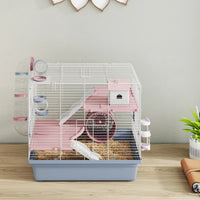 Cage, 3-Tier Small Animal Cage With Exercise Wheel, Food Bowl, Water Bottle, House, Tunnels, Ramps