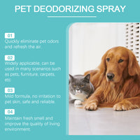 Pet Deodorant Spray, Gentle Pet Odor Eliminator For Dogs & Cats, Instantly Remove Bad Smell For Pet Bedding, Carpet & Ho