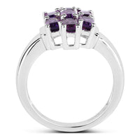 2.80 Carat Genuine Amethyst .925 Sterling Silver Ring