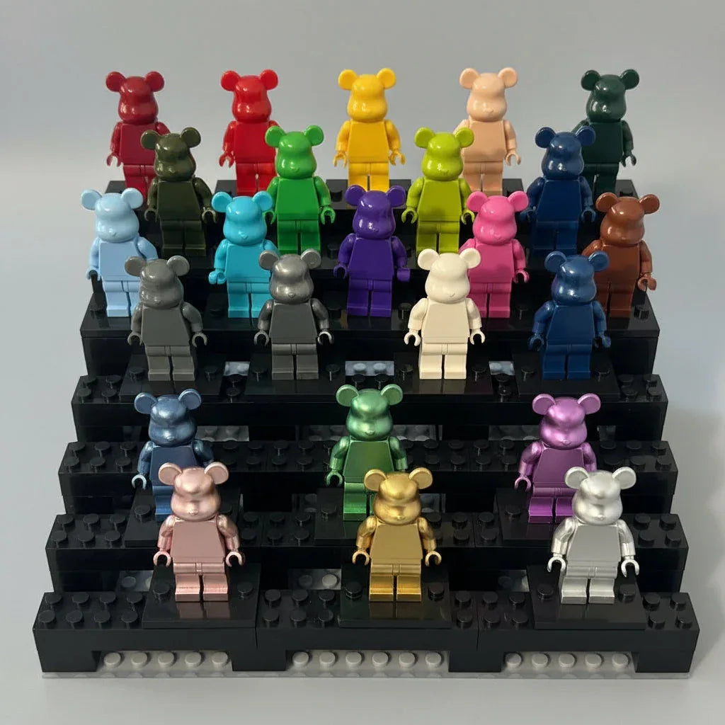 Bearbrick Monochrome Bear Minifigures – 20+ Vibrant Colors! - BIG FRENCHIES