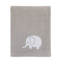 NoJo Dreamer Gray Elephant 8-Piece Nursery Crib Bedding Set - BIG FRENCHIES