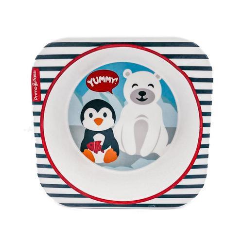 Primo Passi - Bamboo Fiber, Kids Square Bowl, Winter Friends - BIG FRENCHIES