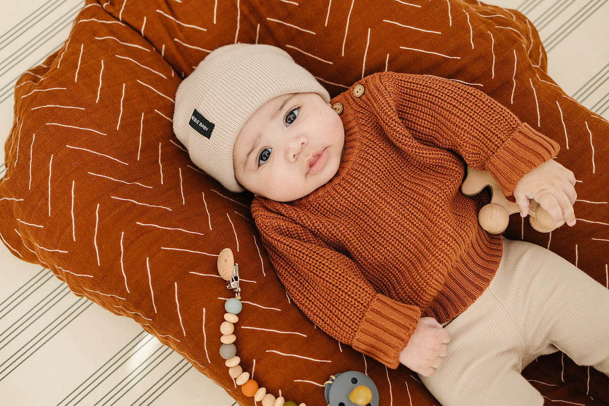 Oatmeal Mebie Baby Beanie - BIG FRENCHIES