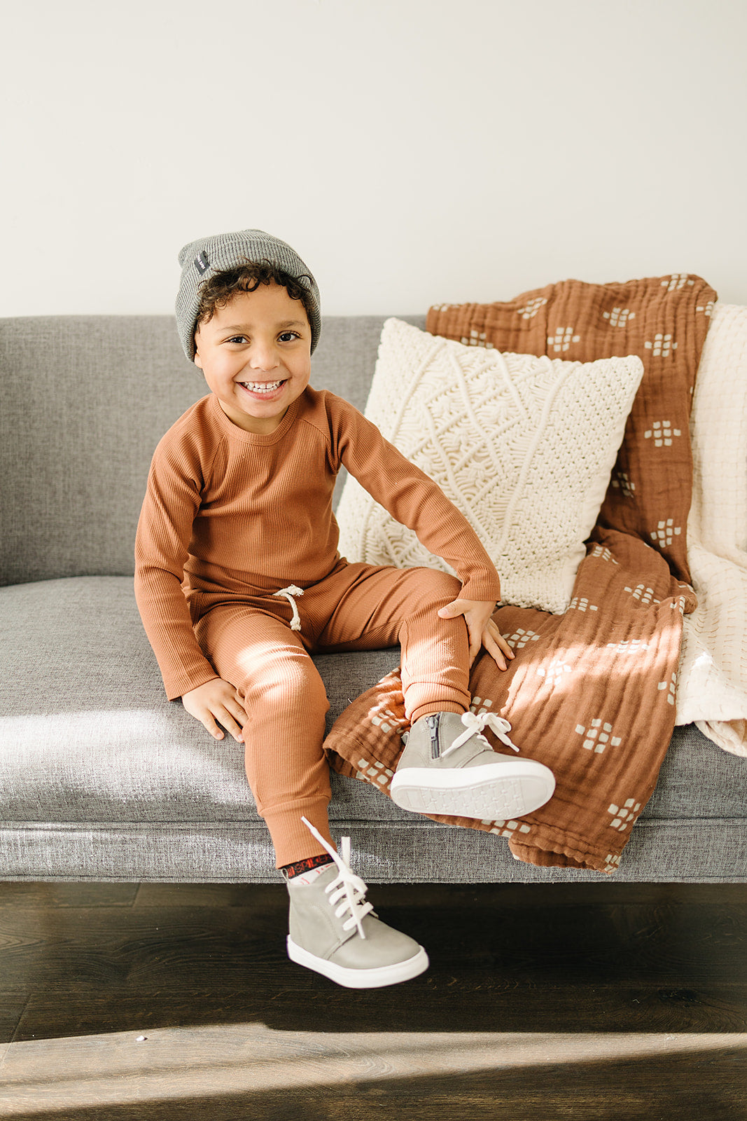 Light Grey Mebie Baby Beanie - BIG FRENCHIES