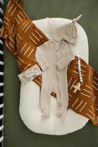 Olive Bamboo Stretch Crib Sheet - BIG FRENCHIES