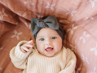 Charcoal Organic Cotton Ribbed Head Wrap - BIG FRENCHIES