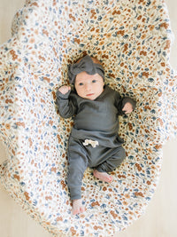 Charcoal Organic Cotton Ribbed Head Wrap - BIG FRENCHIES