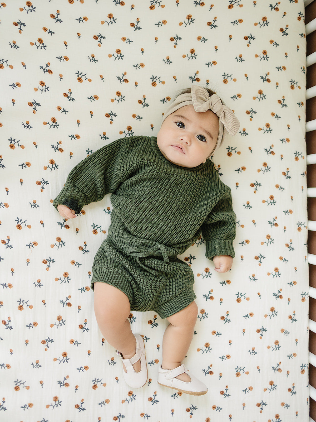 Oatmeal Organic Cotton Ribbed Head Wrap - BIG FRENCHIES