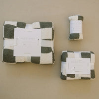 Green Checkered Plush Blanket - BIG FRENCHIES