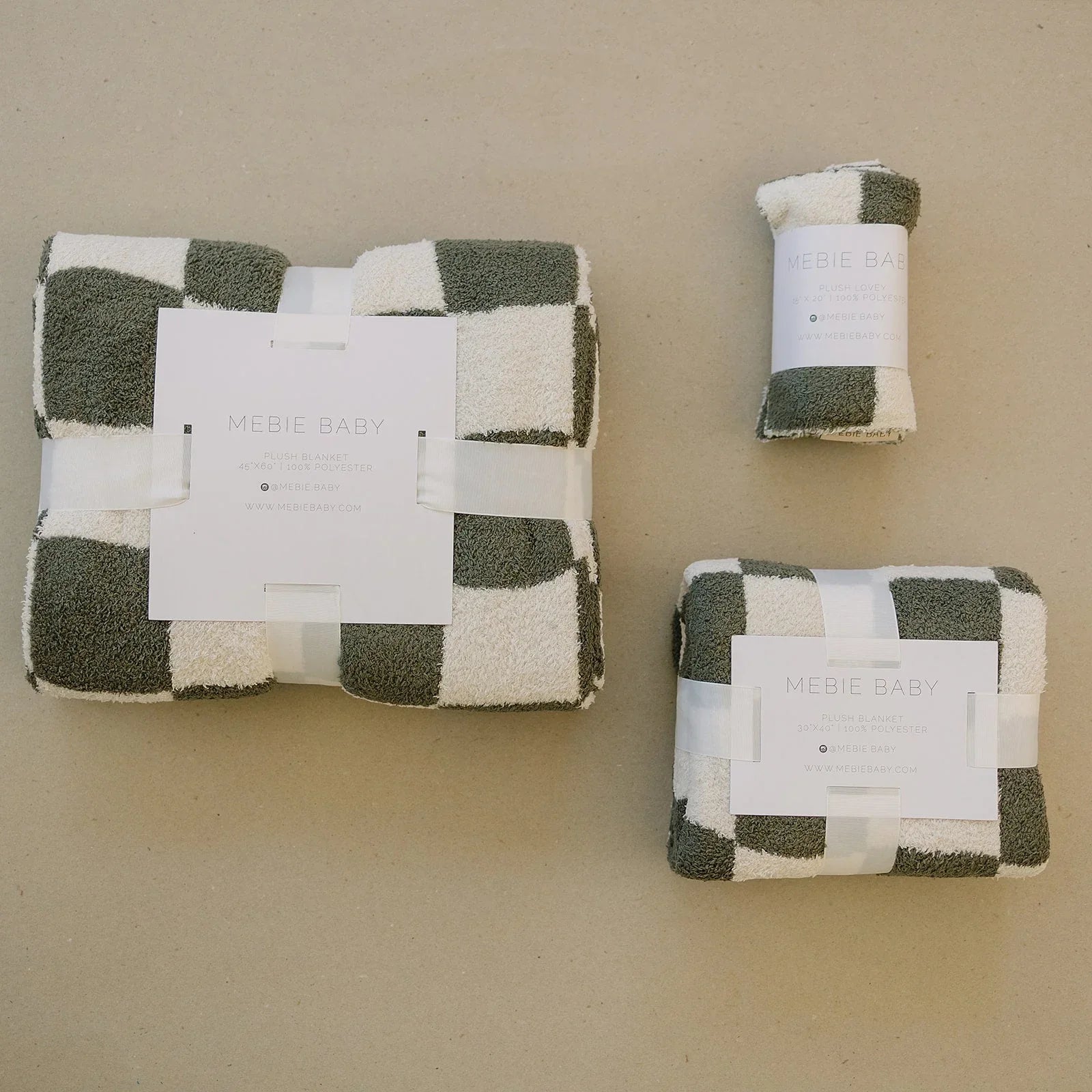 Green Checkered Plush Blanket - BIG FRENCHIES
