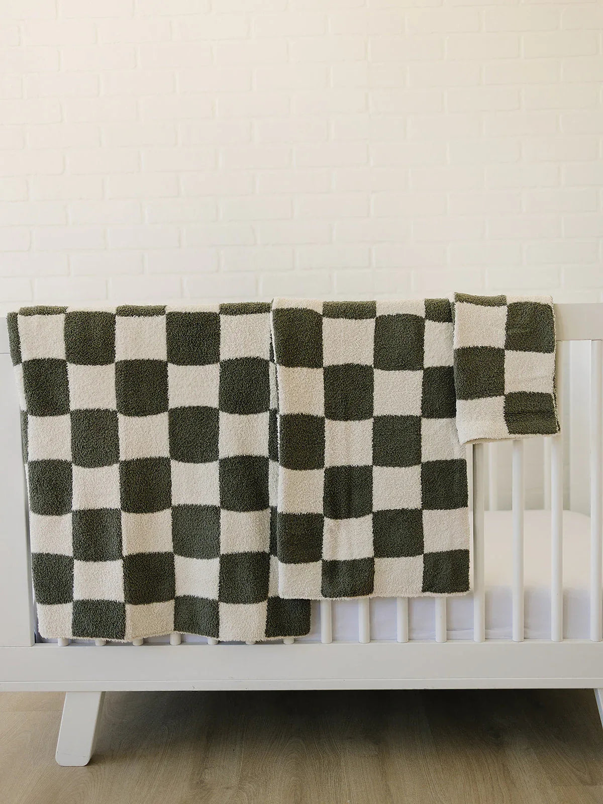Green Checkered Plush Blanket - BIG FRENCHIES