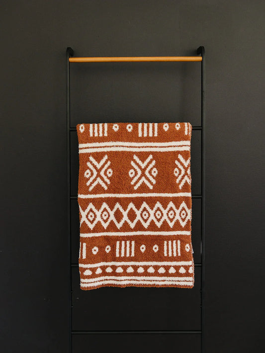 Rust Alpine Plush Blanket - BIG FRENCHIES