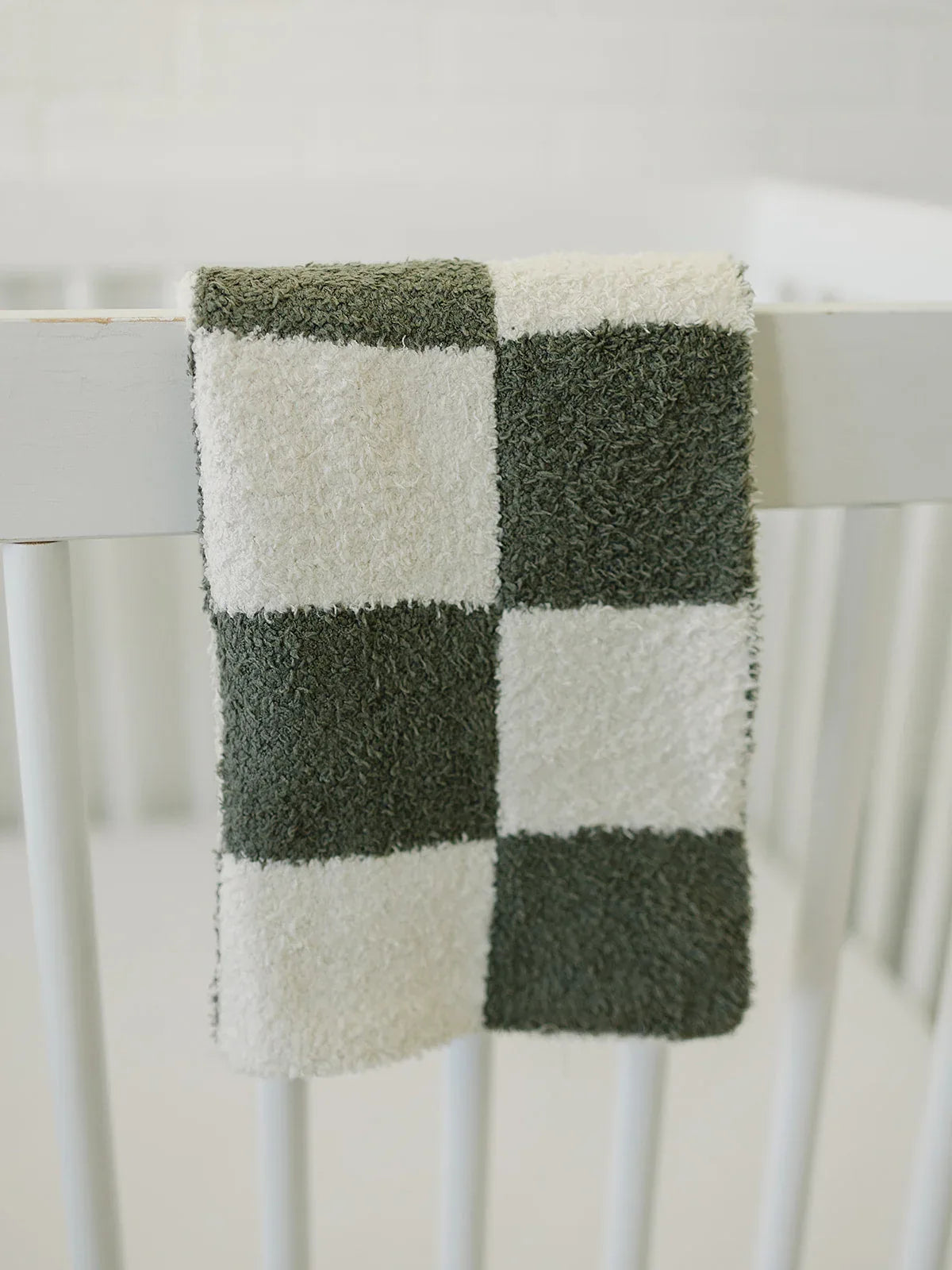 Green Checkered Plush Blanket - BIG FRENCHIES