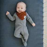 Charcoal Bamboo Stretch Crib Sheet - BIG FRENCHIES