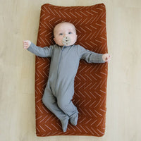 Rust Mudcloth Muslin Changing Pad Cover - BIG FRENCHIES