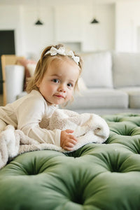 Taupe Checkered Plush Blanket - BIG FRENCHIES