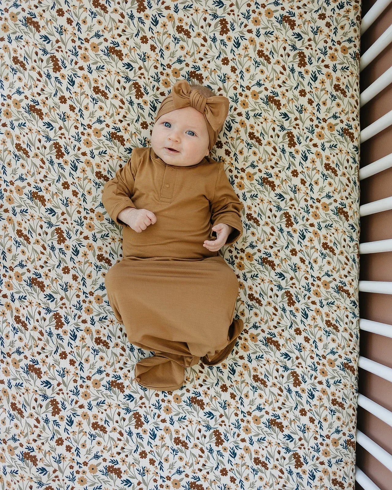 Harvest Floral Muslin Crib Sheet - BIG FRENCHIES