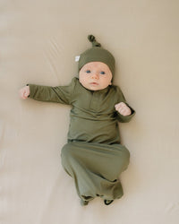Olive Bamboo Newborn Knot Hat - BIG FRENCHIES