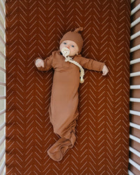 Rust Mudcloth Muslin Crib Sheet - BIG FRENCHIES