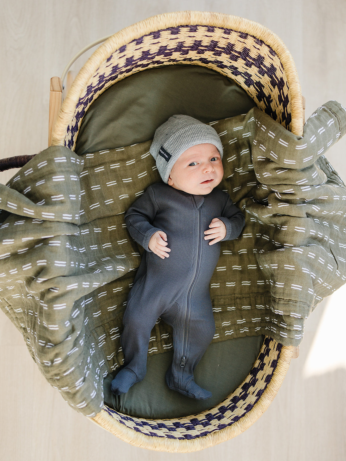 Light Grey Mebie Baby Beanie - BIG FRENCHIES