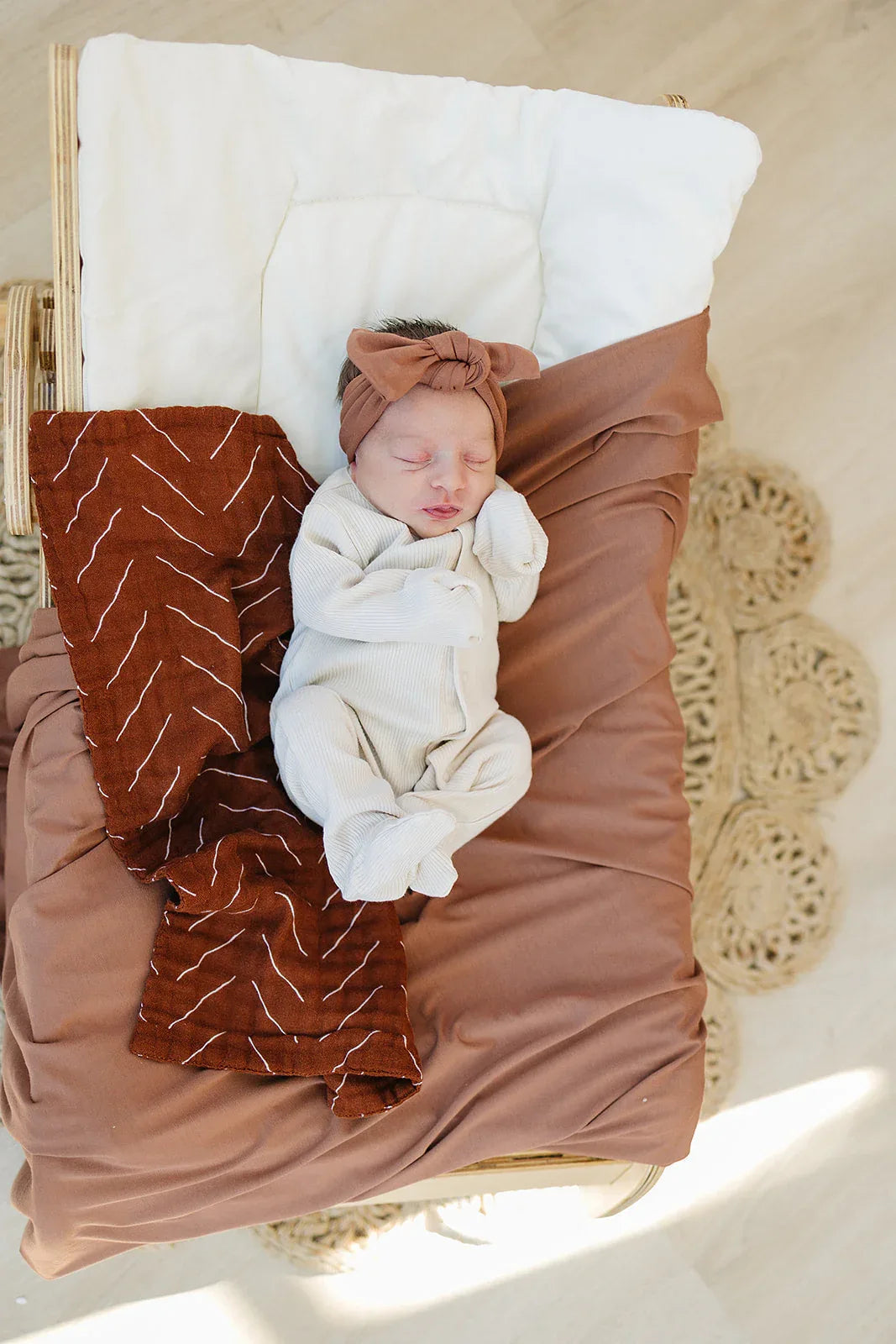 Rust Mudcloth Burp Cloth - BIG FRENCHIES