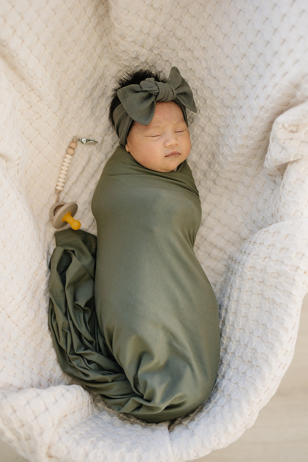 Winter Green Organic Cotton Ribbed Head Wrap - BIG FRENCHIES