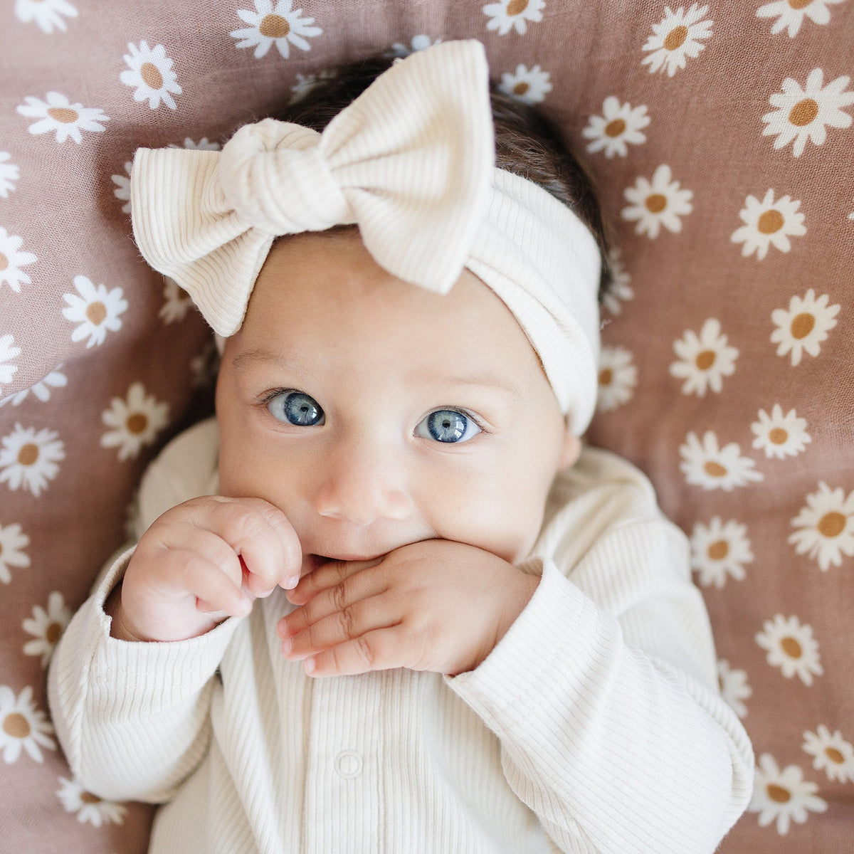 Vanilla Organic Cotton Ribbed Head Wrap - BIG FRENCHIES