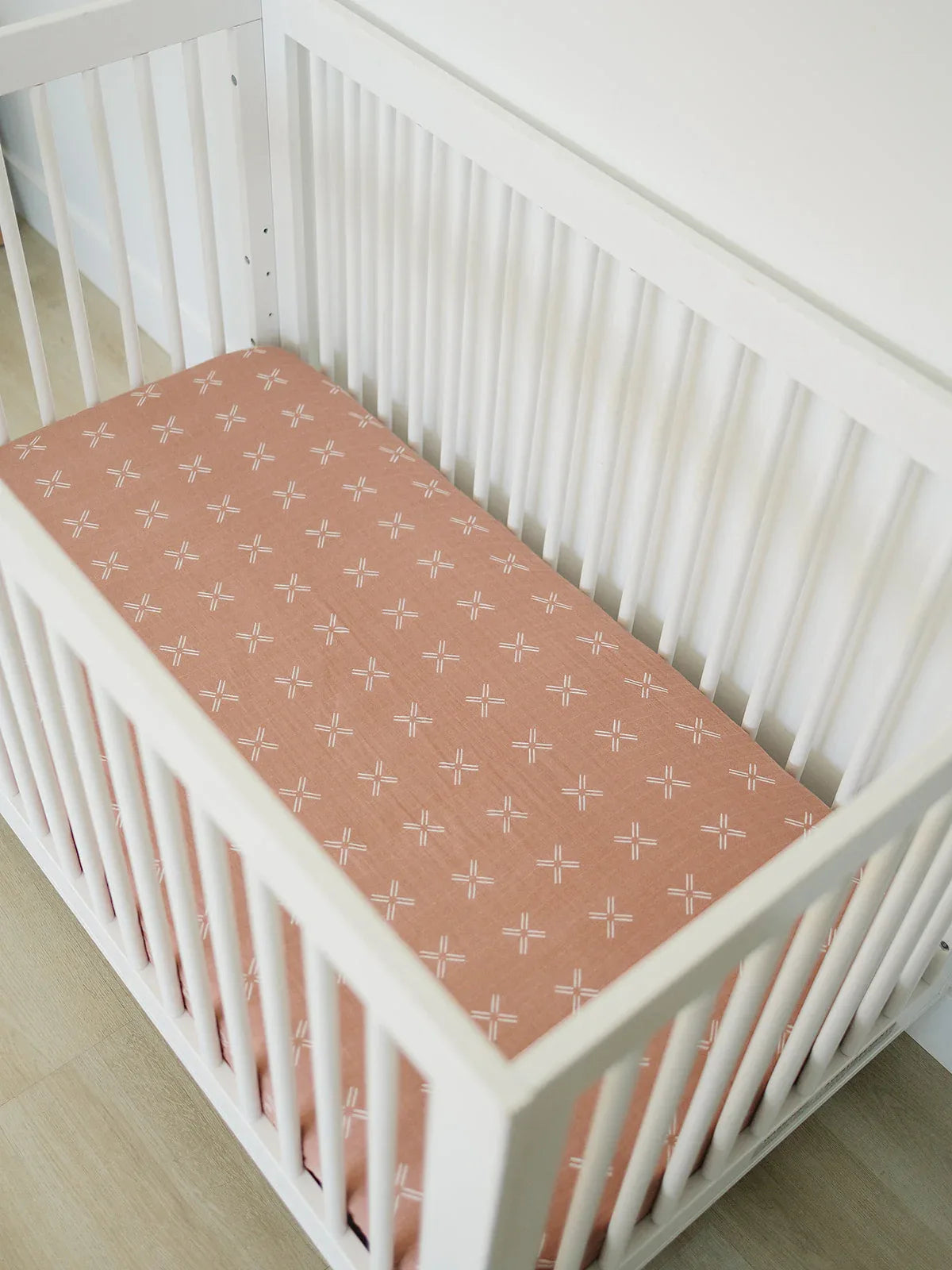 Just Peachy Muslin Crib Sheet - BIG FRENCHIES