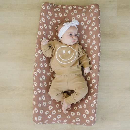 Daisy Dream Muslin Changing Pad Cover - BIG FRENCHIES