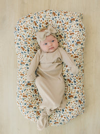 Oatmeal Organic Cotton Ribbed Head Wrap - BIG FRENCHIES