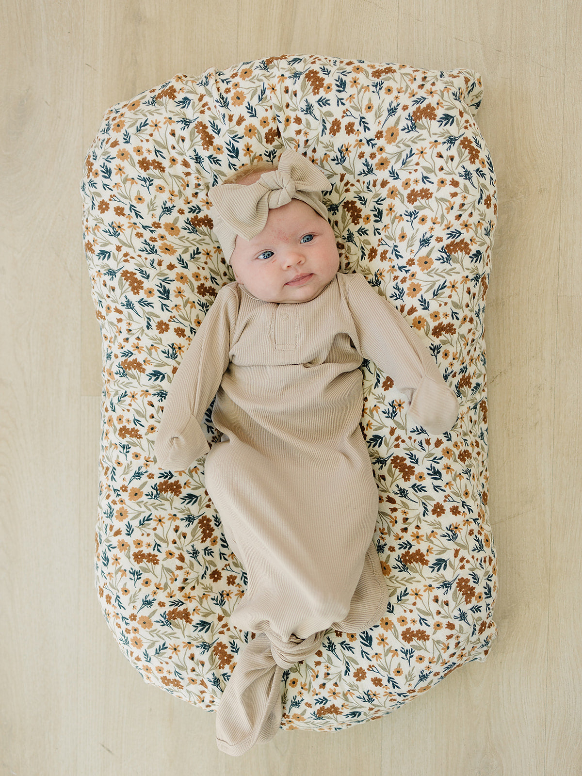 Oatmeal Organic Cotton Ribbed Head Wrap - BIG FRENCHIES