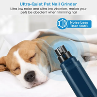 Dog Nail Grinder 2 Speeds Quiet USB Rechargeable Pet Nail Grinder Professional Pet Nail Trimmer Cordless Paws GroomingDo