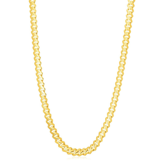 14k Yellow Gold High Polish Modern Lite Edge Chain (8.0mm)
