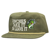 2 inches take it or leave it bass fishing Hat custom embroidered