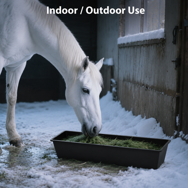 4-piece Dual-purpose Plastic Livestock Feed Trough Suitable For Daily Feeding Of Horses, Goats, Pigs And Other Animals W