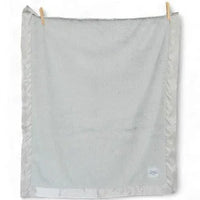 Luxury Satin Border Blanket - Silver - BIG FRENCHIES