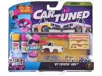1987 Toyota SR5 Pickup Truck White and 1993 Toyota Supra Blue "Custom Shop" 2 Car Set Diecast Model Cars by CarTuned