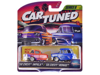 "Kustoms" Double Pack Series 8 Set of 4 Cars Diecast Model Cars by CarTuned