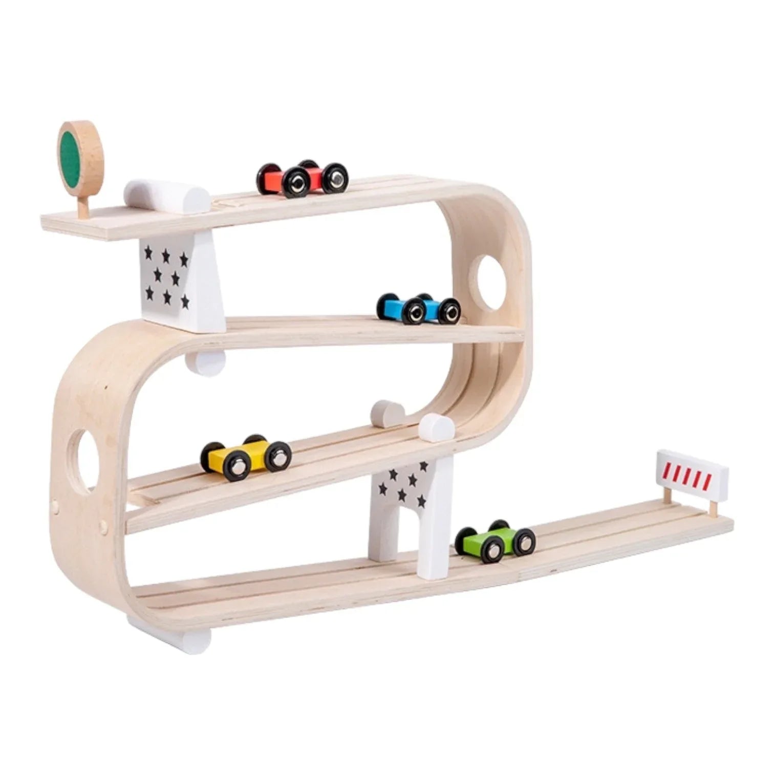 Wooden Ramp Racer with 4 Cars - BIG FRENCHIES