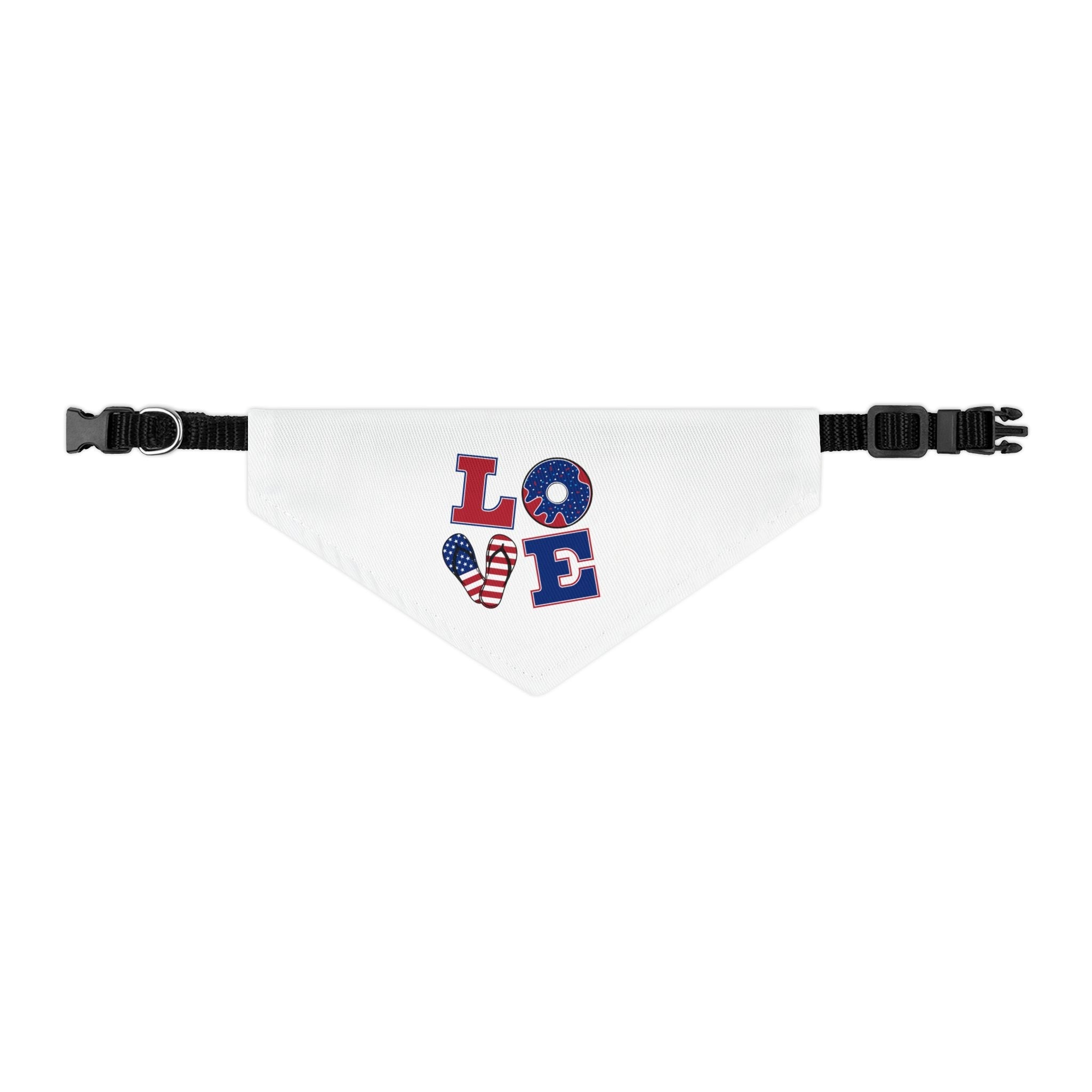 Patriotic Pet Bandana Collar - Celebrate Love, Perfect for July 4th, Dog Lovers, Pet Fashion, Cute Dog Accessories - BIG FRENCHIES