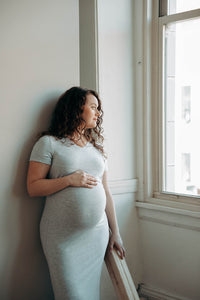 Everyday Breastfeeding Dress - Heather Gray